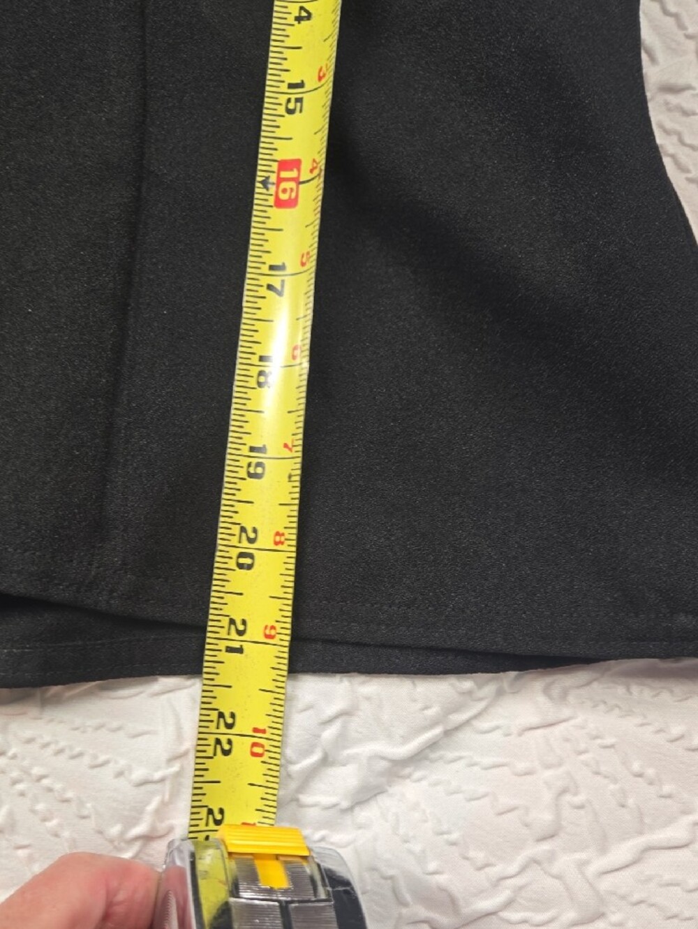 3/$10 Square Neck Dressy Side Zip Black Cropped Tank Top - Picture 6 of 6